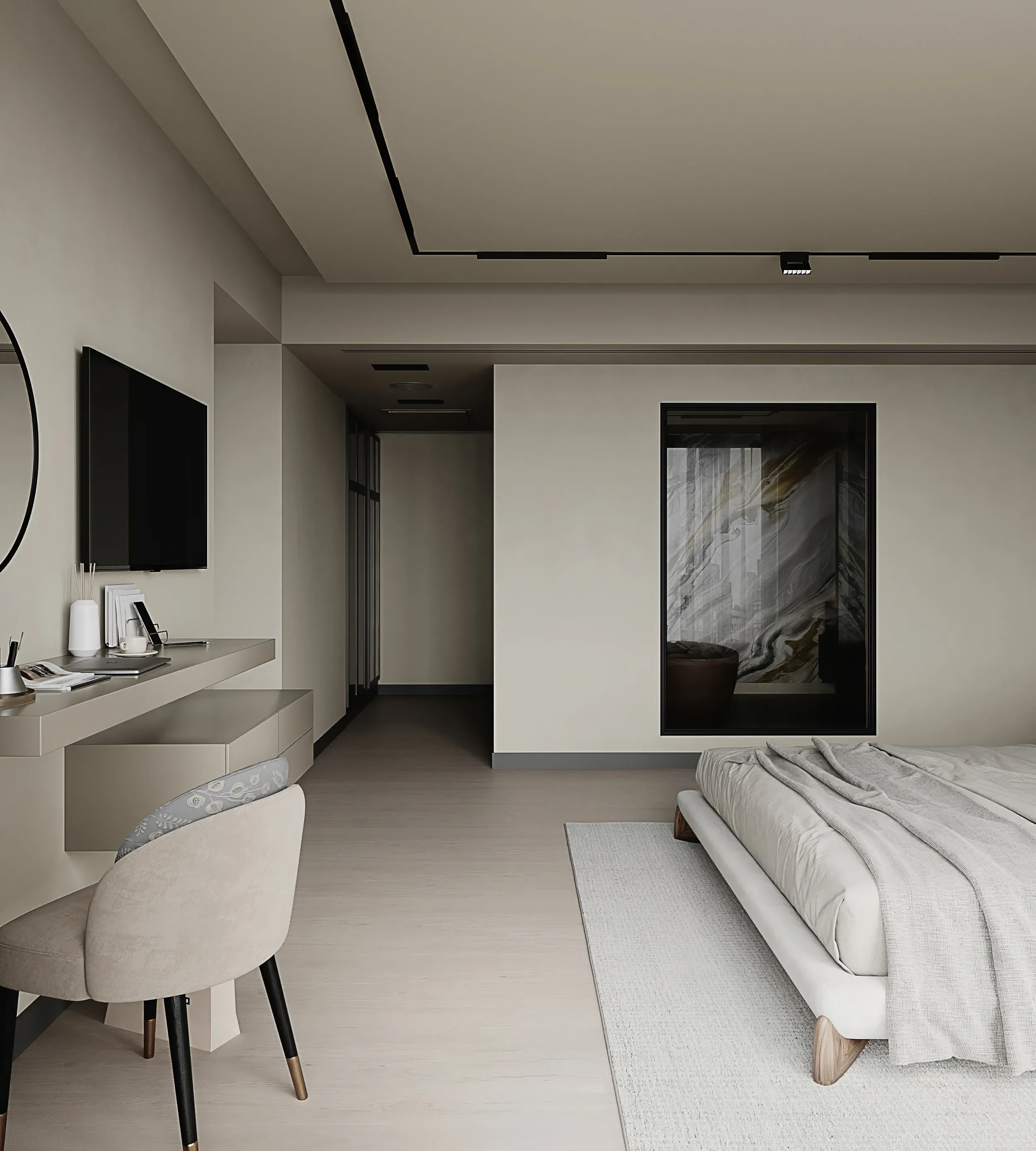 architectural Bedroom rendering